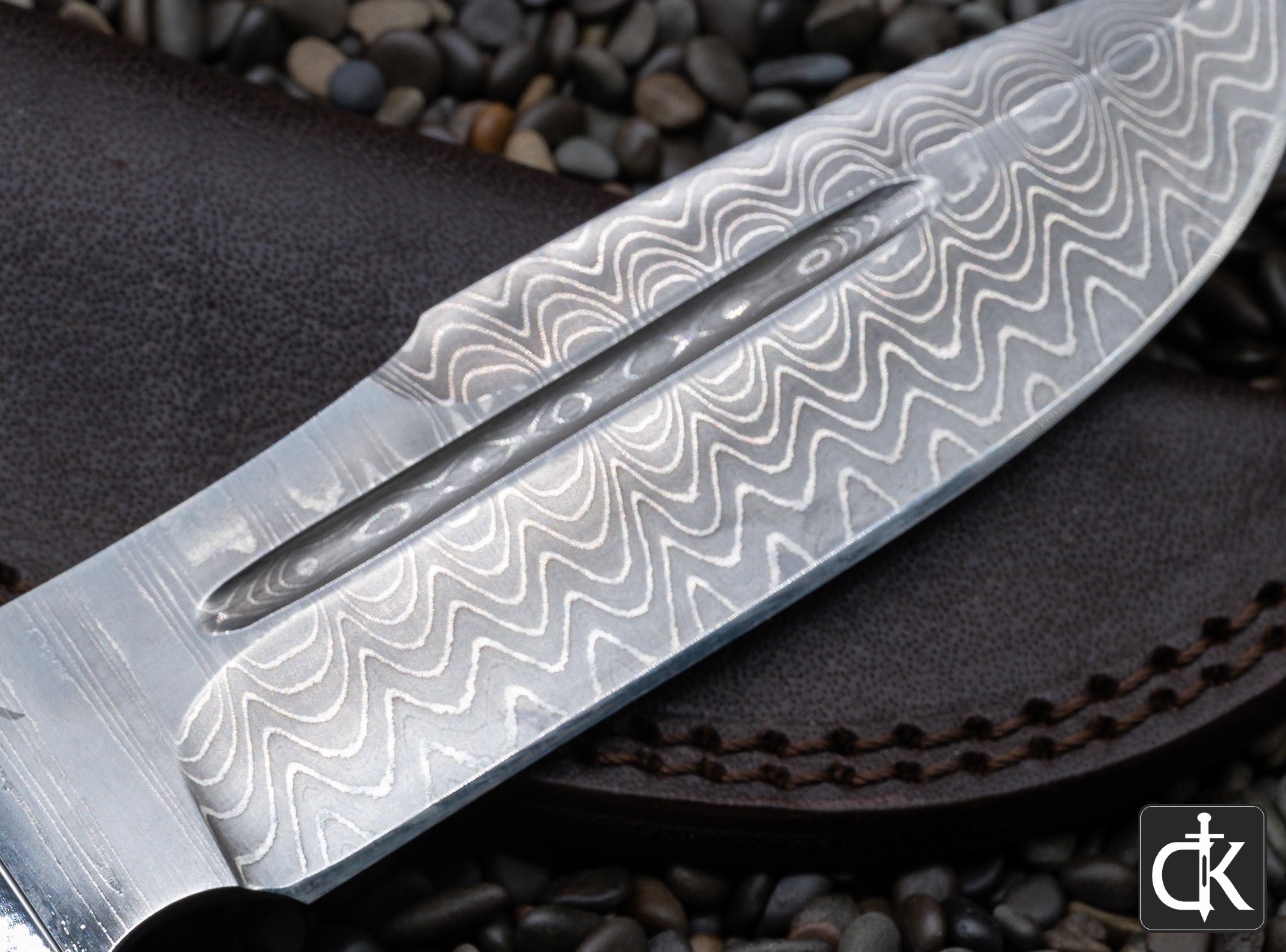 3- Stainless Damascus Knives